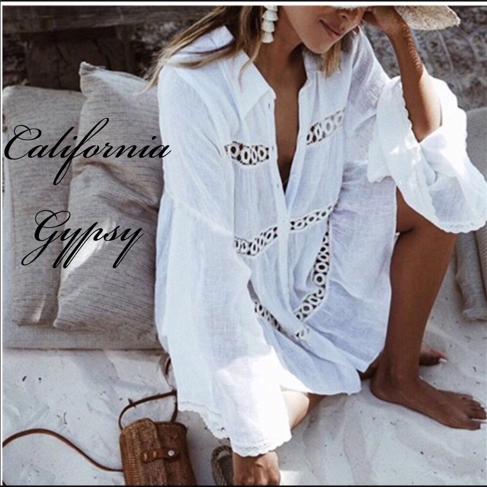 Bohemian Gypsy Mini Dress Coverup - Picture 2 of 13